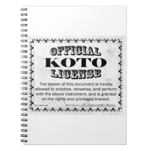 Koto License Notebook
