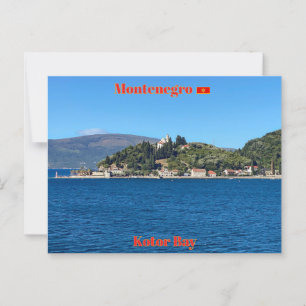 Kotor Bay in Montenegro travel Postcard