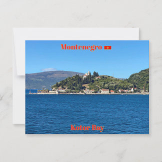 Kotor Bay in Montenegro travel Postcard