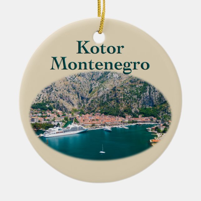 Kotor, Montenegro Ceramic Ornament (Front)