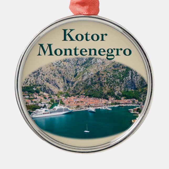 Kotor, Montenegro Metal Ornament (Front)