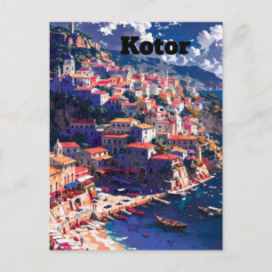 Kotor Print Kotor Home Décor Landscape Art Print K Postcard