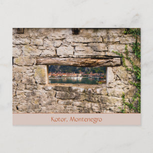 Kotor Through the Window Postcard