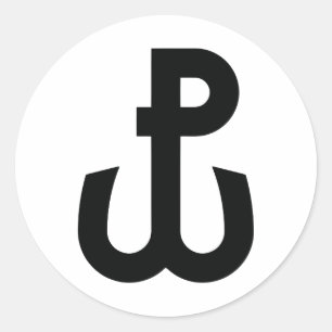 Kotwica Symbol Classic Round Sticker