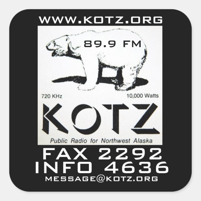 KOTZ BUCKET SQUARE STICKER (Front)