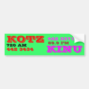 KOTZ KINU RADIO BUMPER STICKER