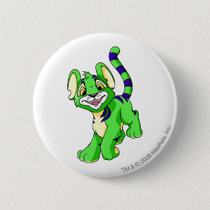 Kougra Green 6 Cm Round Badge