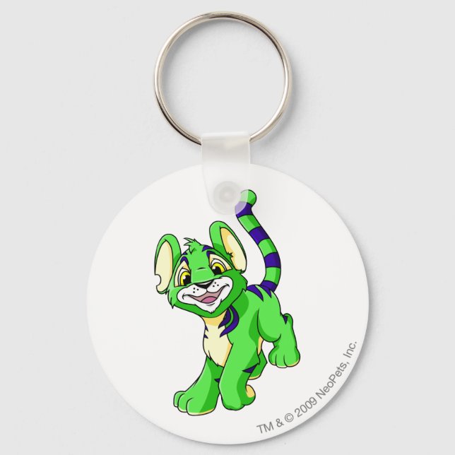 Kougra Green Key Ring (Front)