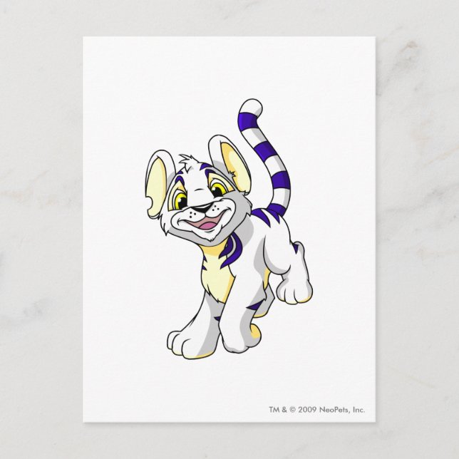 Kougra White Postcard (Front)