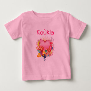 Koukla Retro-Heart-Design Baby T-Shirt