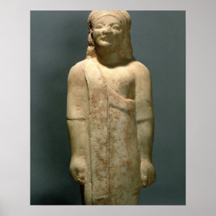 Kouros Dionysermos, Greek, Archaic Period, c.600 B Poster