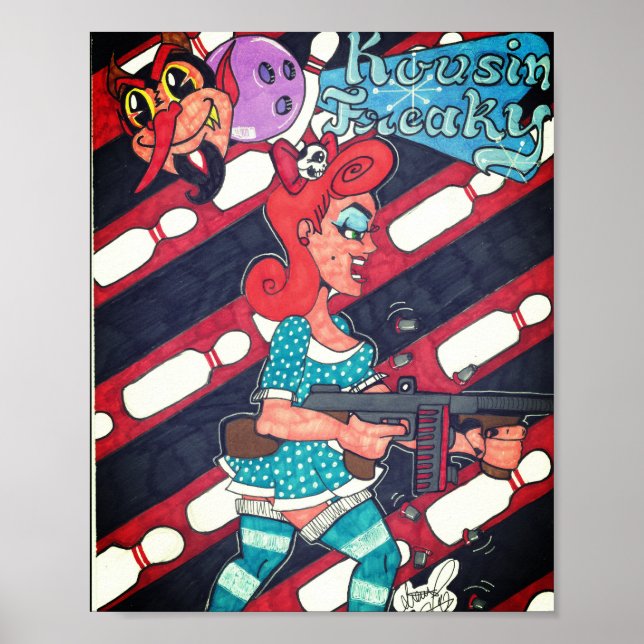Kousin Freaky Bowling Poster (Front)