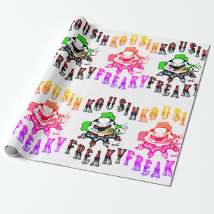 Kousin Freaky Logo clown Wrapping Paper