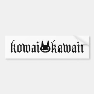 Kowai/Kawaii Logo Bumper Sticker