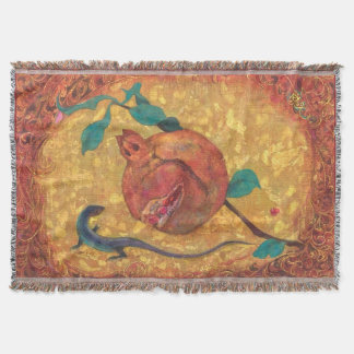Kowaku: The Temptation of the Pomegranate - Poster Throw Blanket
