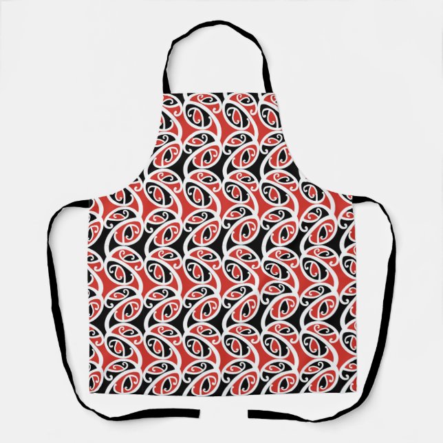 Kowhaiwhai Mangopare Maori Tribal Pattern Apron (Front)
