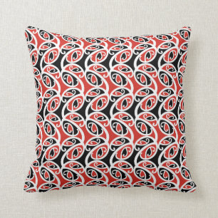 Kowhaiwhai Mangopare Maori Tribal Pattern Cushion