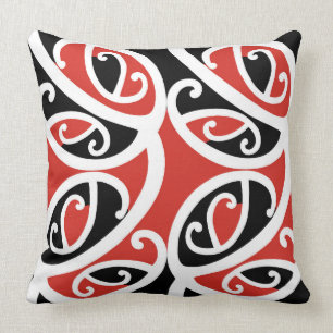 Kowhaiwhai Mangopare Maori Tribal Pattern Cushion