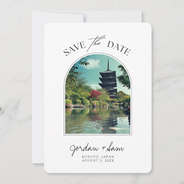 Koyoto Japan Wedding Save the Date Invitation (Front)