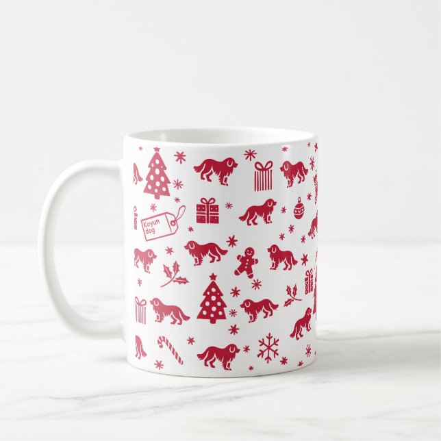 Koyun dog Christmas Design Coffee Mug (Left)