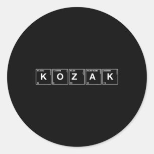 Kozak - Funny Ukrainian Patriot Shirt Retro Ukrain Classic Round Sticker