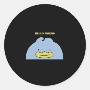 Kp Demon Hunters Halloween Hello Friend Card Rtrai Classic Round Sticker