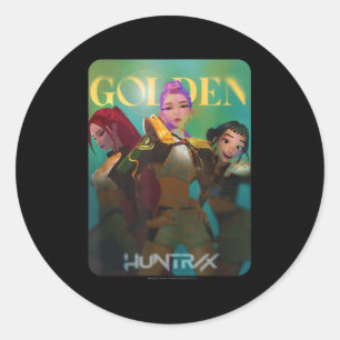 Kp Demon Hunters Halloween Huntrix Golden Photocar Classic Round Sticker