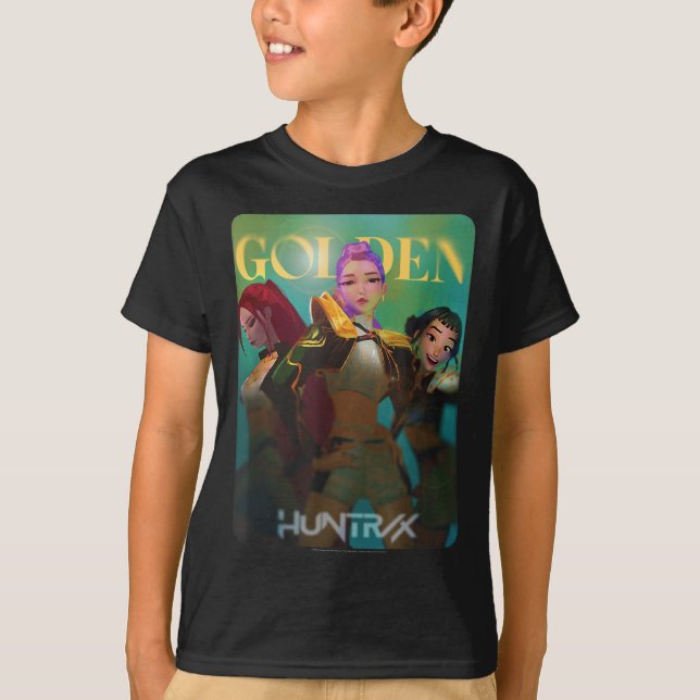Kp Demon Hunters Halloween Huntrix Golden Photocar T-Shirt (Front)