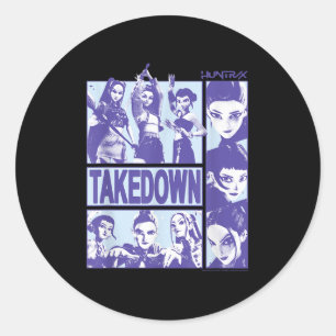 Kp Demon Hunters Halloween Huntrix Takedown Panel  Classic Round Sticker