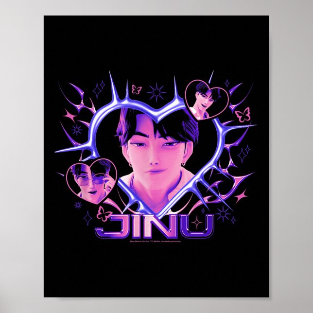 Kp Demon Hunters Halloween Jinu Y2k Heart Shape Rt Poster (Front)