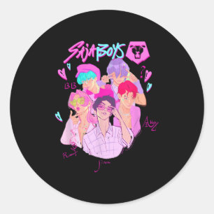 Kp Demon Hunters Halloween Saja Boys Demon Group R Classic Round Sticker