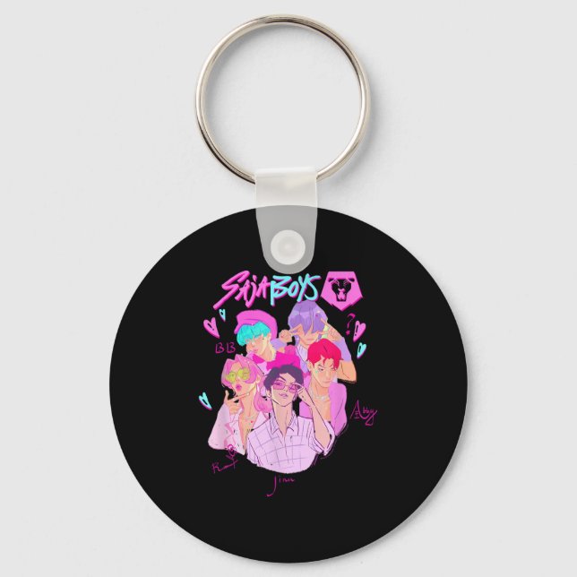 Kp Demon Hunters Halloween Saja Boys Demon Group R Key Ring (Front)