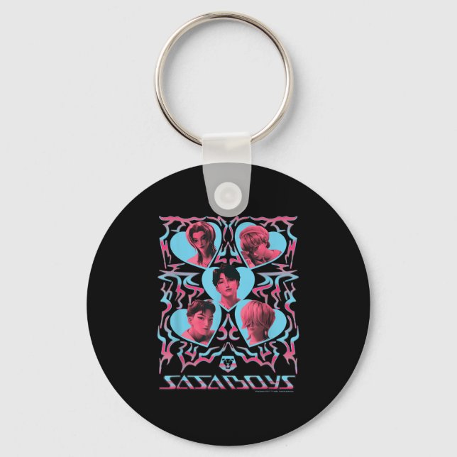 Kp Demon Hunters Halloween Saja Boys Heart Shapes  Key Ring (Front)