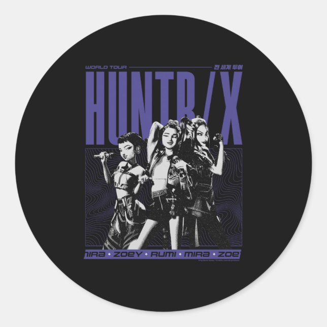 Kp Demon Hunters Halloween World Tour Huntrix Ster Classic Round Sticker (Front)