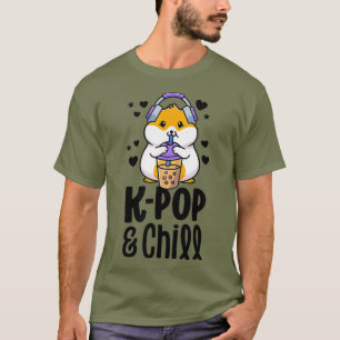 KPop And Chill Kawaii K-Pop Boba Bubble Tea T-Shirt