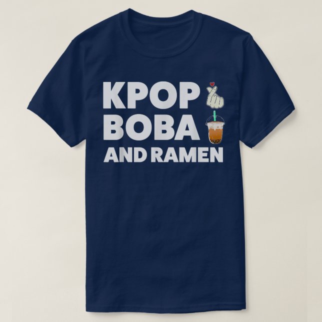 Kpop boba and ramen K-pop girl  T-Shirt (Design Front)