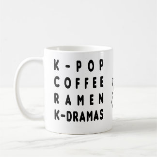KPOP COFFEE RAMEN KDRAMA COFFEE MUG