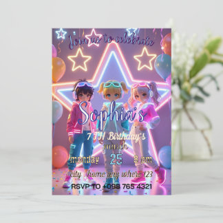 KPOP DEMON CUTE INVITATION