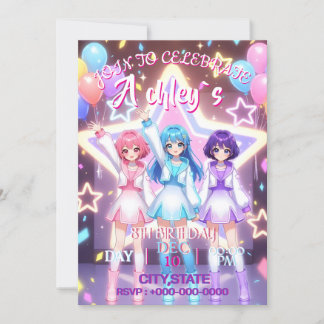 KPOP Demon Hunters Inspired Invitation