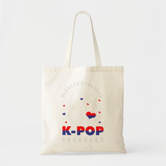 Kpop finger heart Korean love symbol cute  Tote Bag (Front)