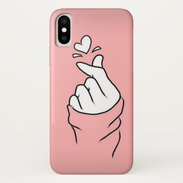 KPop Hand Symbol Cute Korean Case-Mate iPhone Case (Back)