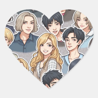 kpop  heart sticker