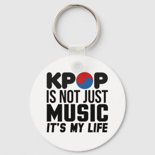Kpop Is My Life Music Slogan Graphics Key Ring