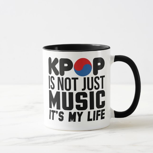 Kpop Is My Life Music Slogan Graphics Mug (Right)