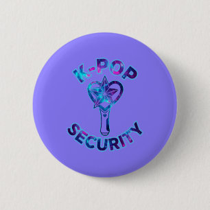 Kpop Security Lightstick Galaxy Fan Humour 6 Cm Round Badge