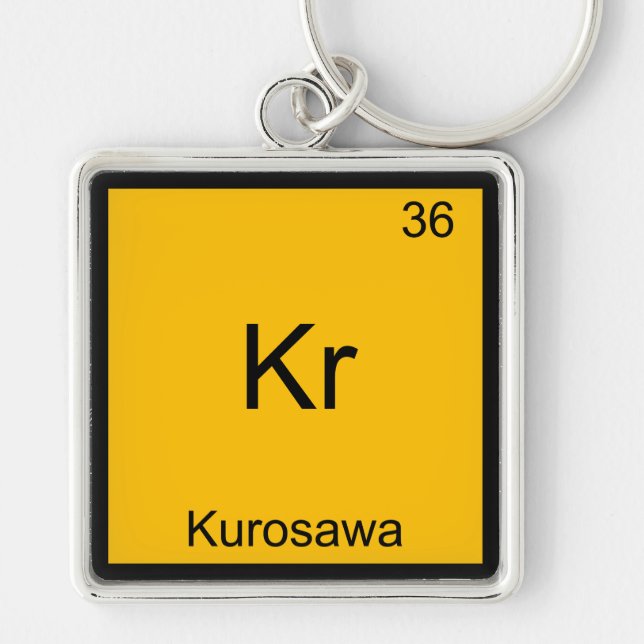 Kr - Kurosawa Funny Chemistry Element Symbol Tee Key Ring (Front)