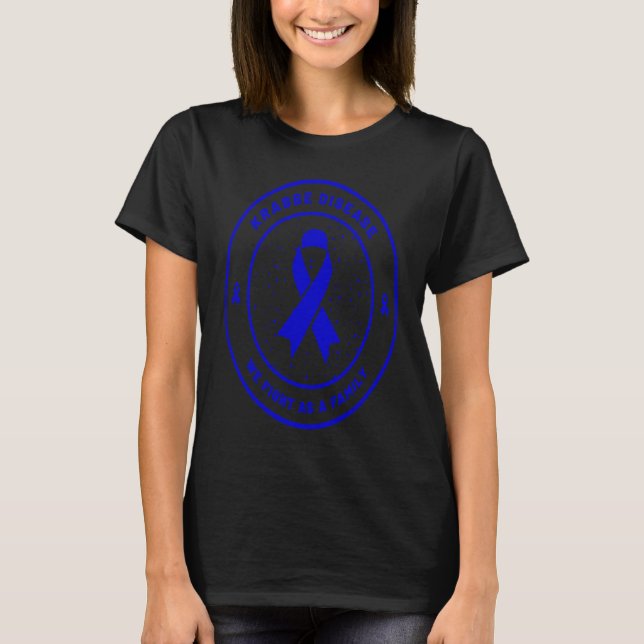 Krabbe Disease Ribbon Awareness Family Support T-Shirt (Front)