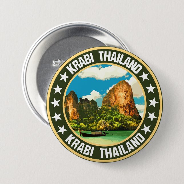 Krabi                                              7.5 cm round badge (Front & Back)