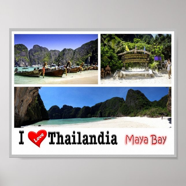 Krabi - Maya Bay - Thailand - I Love - Poster (Front)