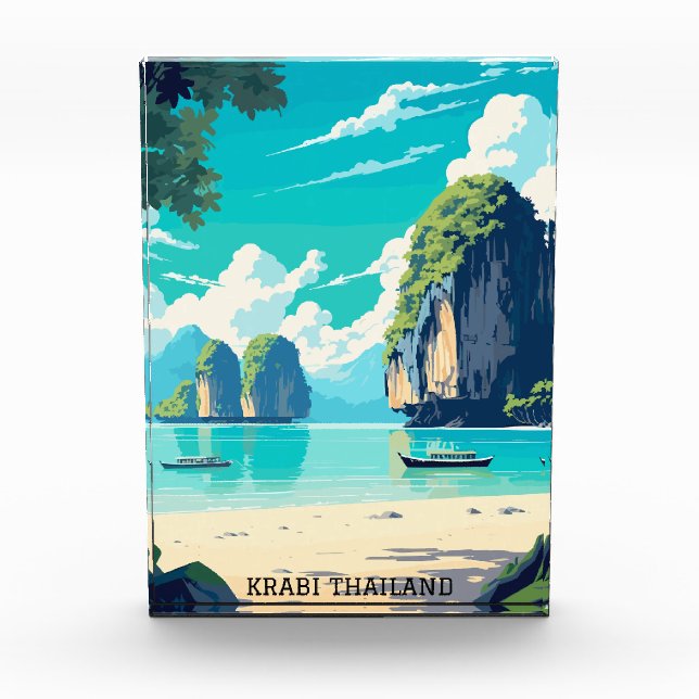 Krabi Thailand Beach Paradise Travel Photo Block (Front)